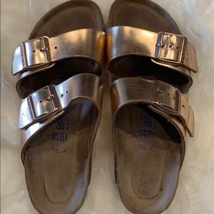 Birkenstock’s Arizona Metallic Cooper